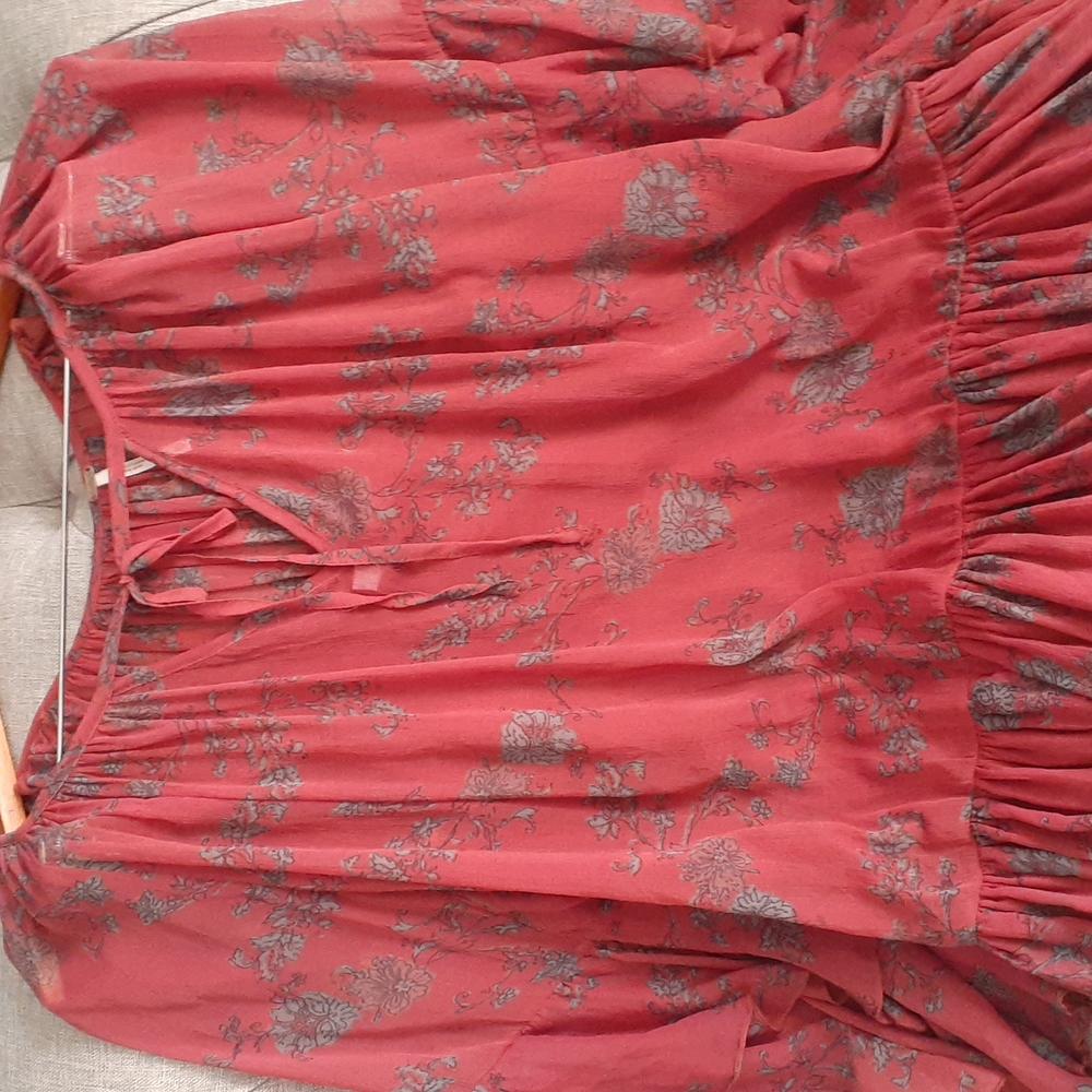 Free people Drop Waist tiered layered bottom bohemian tunic top si… - Picture 9 of 14